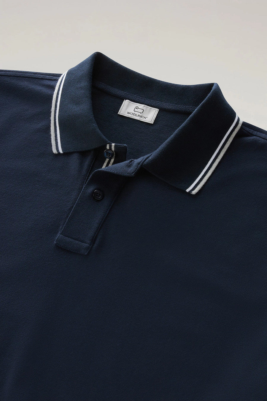 Woolrich Polo Uomo Monterey Cotone Stretch Blu Scuro