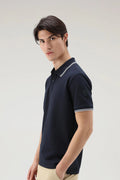 Woolrich Polo Uomo Monterey Cotone Stretch Blu Scuro