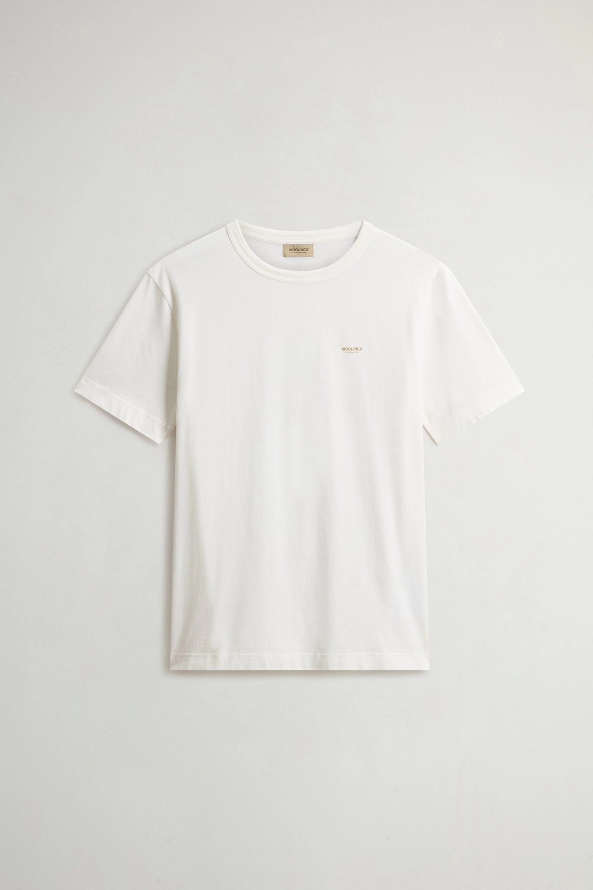 Woolrich T-Shirt Uomo Cotone Bianco Opaco