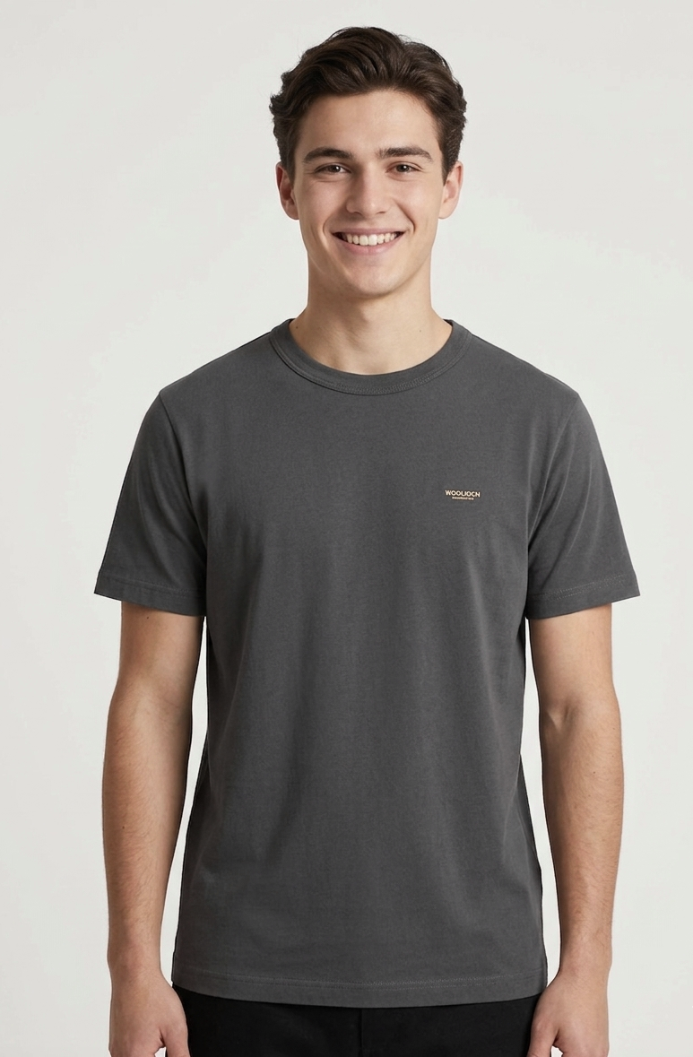 Woolrich T-Shirt Uomo Cotone Grigio