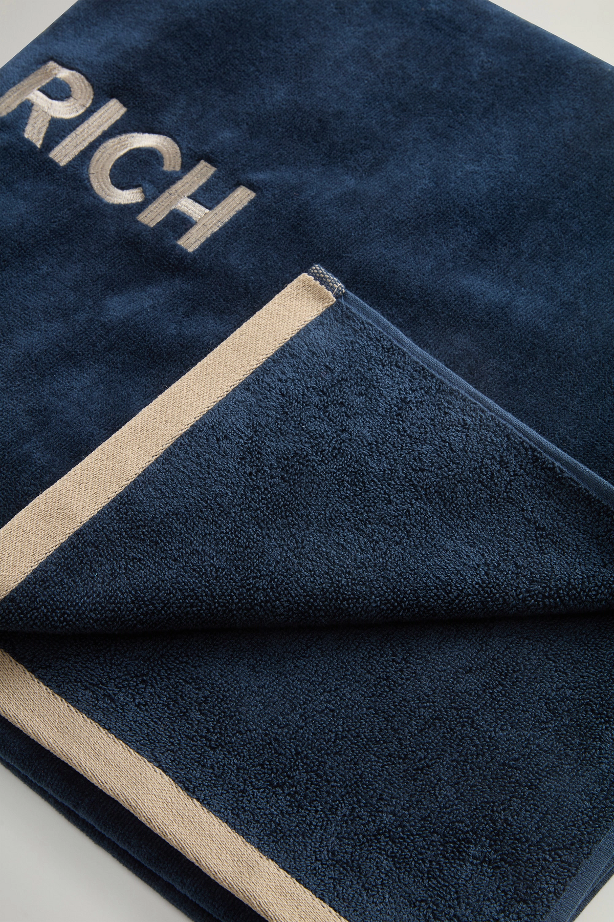 Woolrich Telo Mare Cotone Blu Scuro
