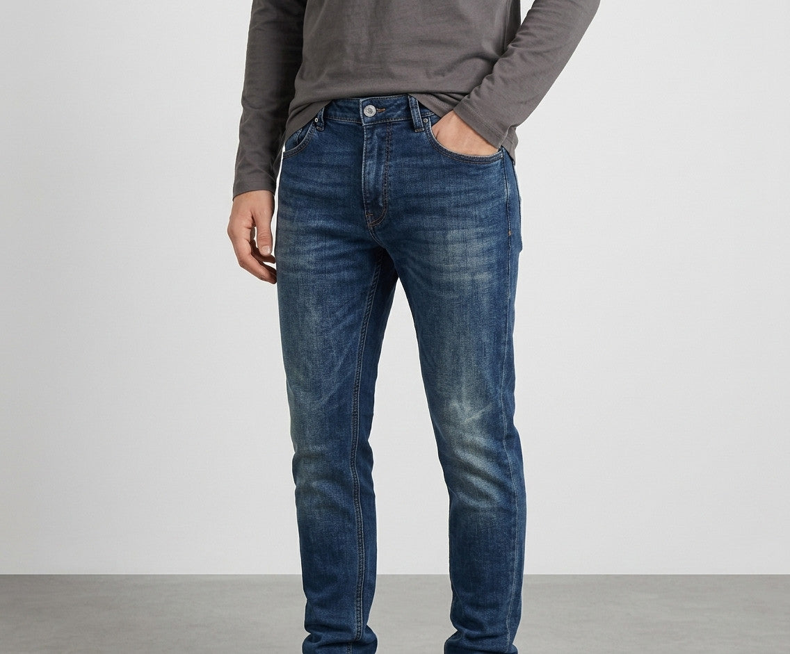 Ytual Jeans Uomo Bob Dark Stretch