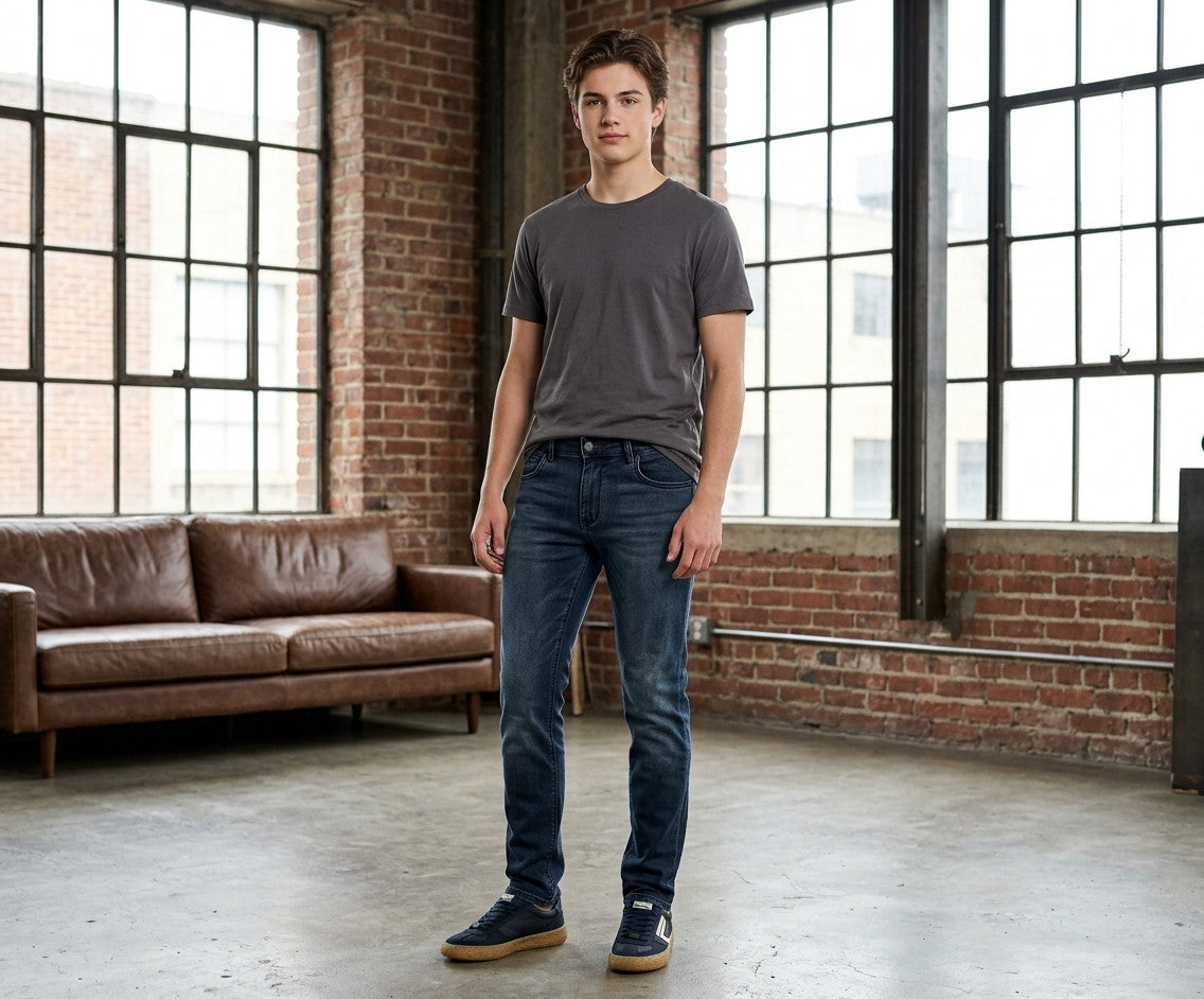 Ytual Jeans Uomo Tommy Dark Stretch
