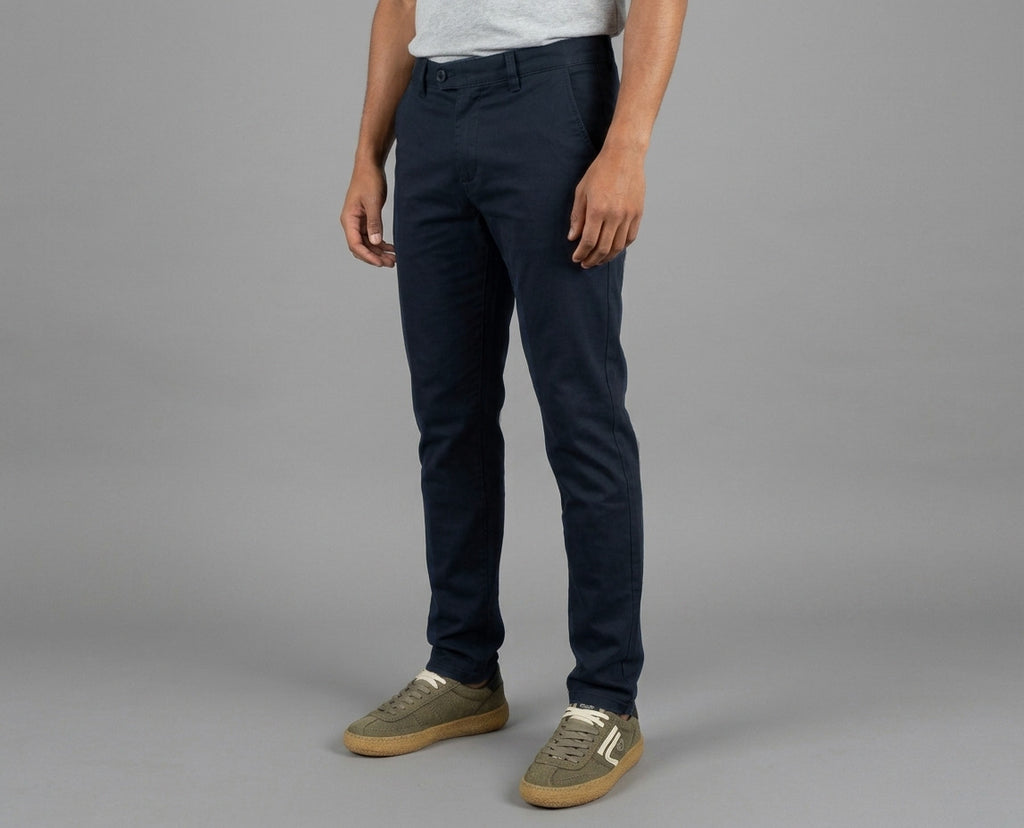 Ytual Pantalone Uomo Tommy Cotone Stretch Blu Scuro