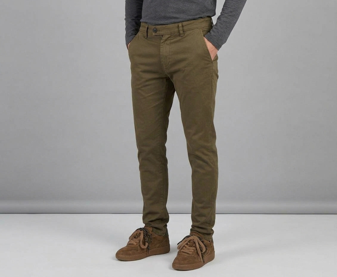 Ytual Pantalone Uomo Tommy Cotone Stretch Torba